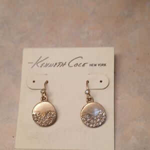 Kenneth Cole Gold and Silver Round Earrings